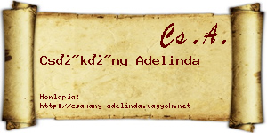 Csákány Adelinda névjegykártya